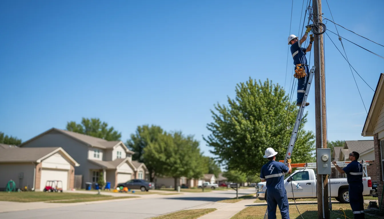 Residential electrician providing installation services in Mozelle, KY